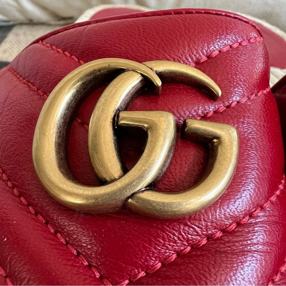GUCCi Charlotte GG Marmont Nappa Leather Espadrilles Orig Box EU37 Worn Twice!